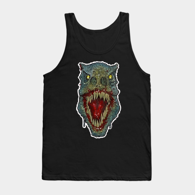 Zombie T-Rex Full Frontal Tank Top by rsacchetto